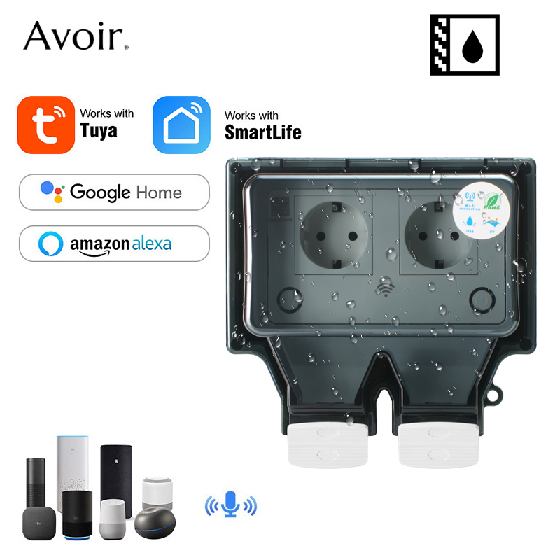 Outdoor Power Plus - Avoir Tuya Muur Stopcontacten Ip66 Waterdicht