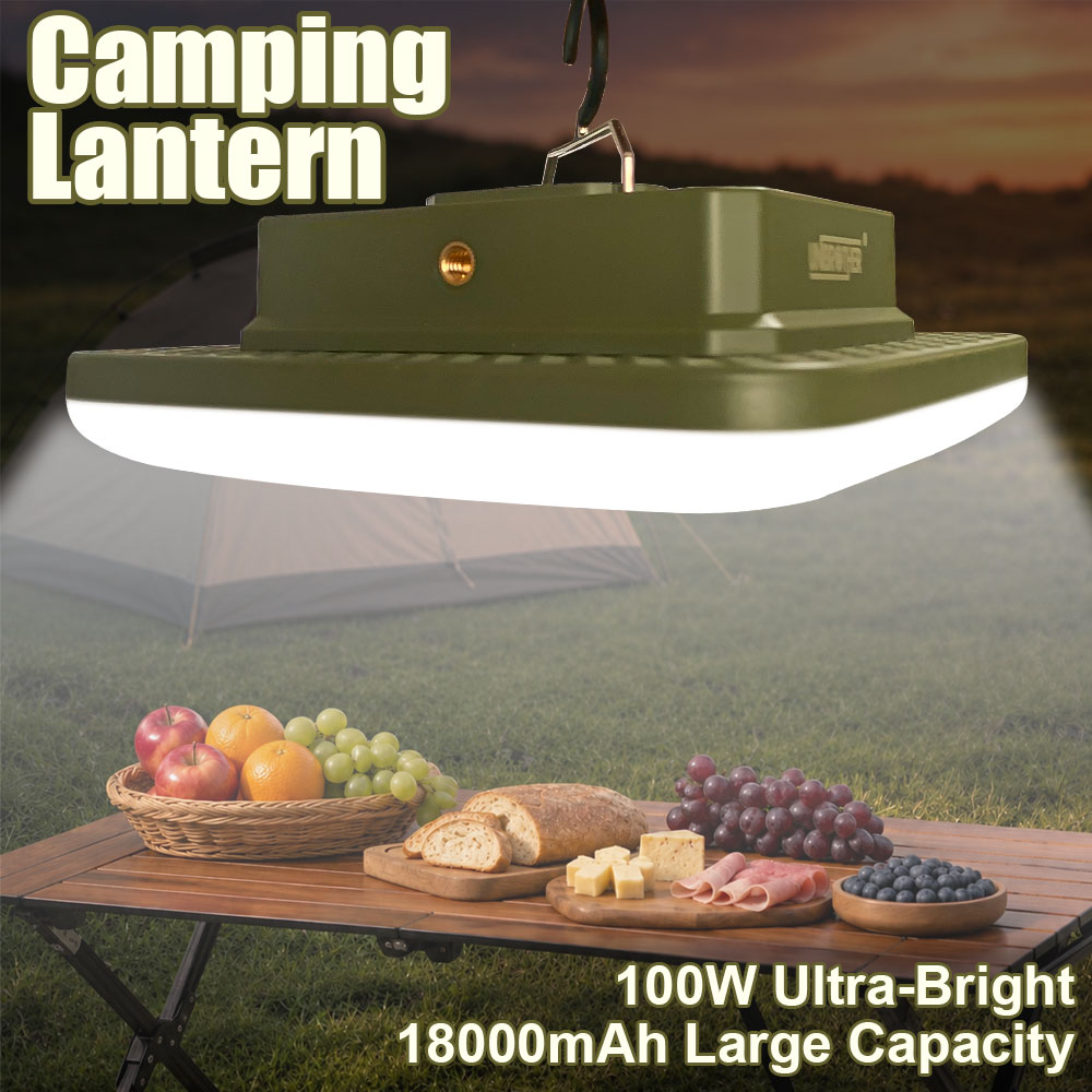 Outdoor Power Repair - 18000mAh Campinglantaarn 100W LED-licht Magnetisch Waterdicht