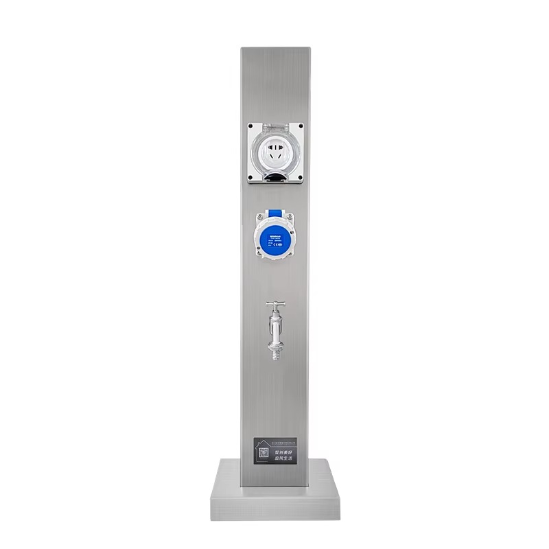 Outdoor Power Post - Stopcontact Vijfgaats industriële stekker RV Camping