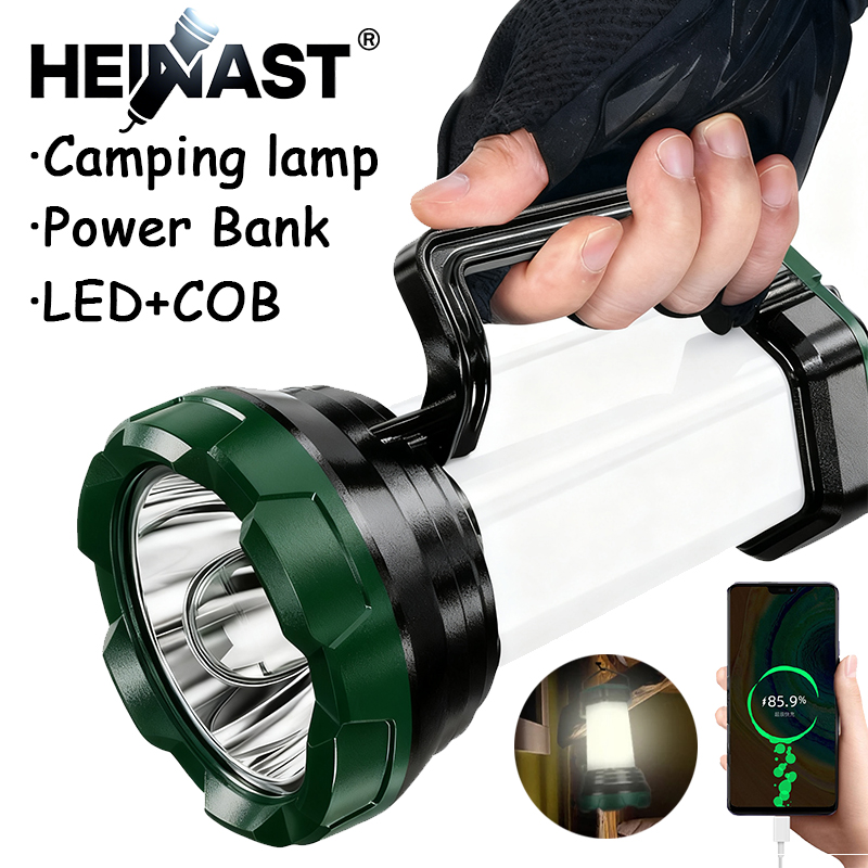 Outdoor Usb Power Bank - Draagbare krachtige LED-zaklamp met COB-kampeerlamp USB