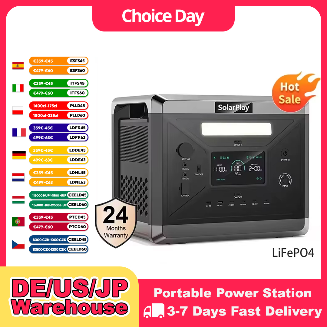 Outdoor Power Port - SOLARPLAY Draagbare Powerstation Q2501 Voor Buiten
