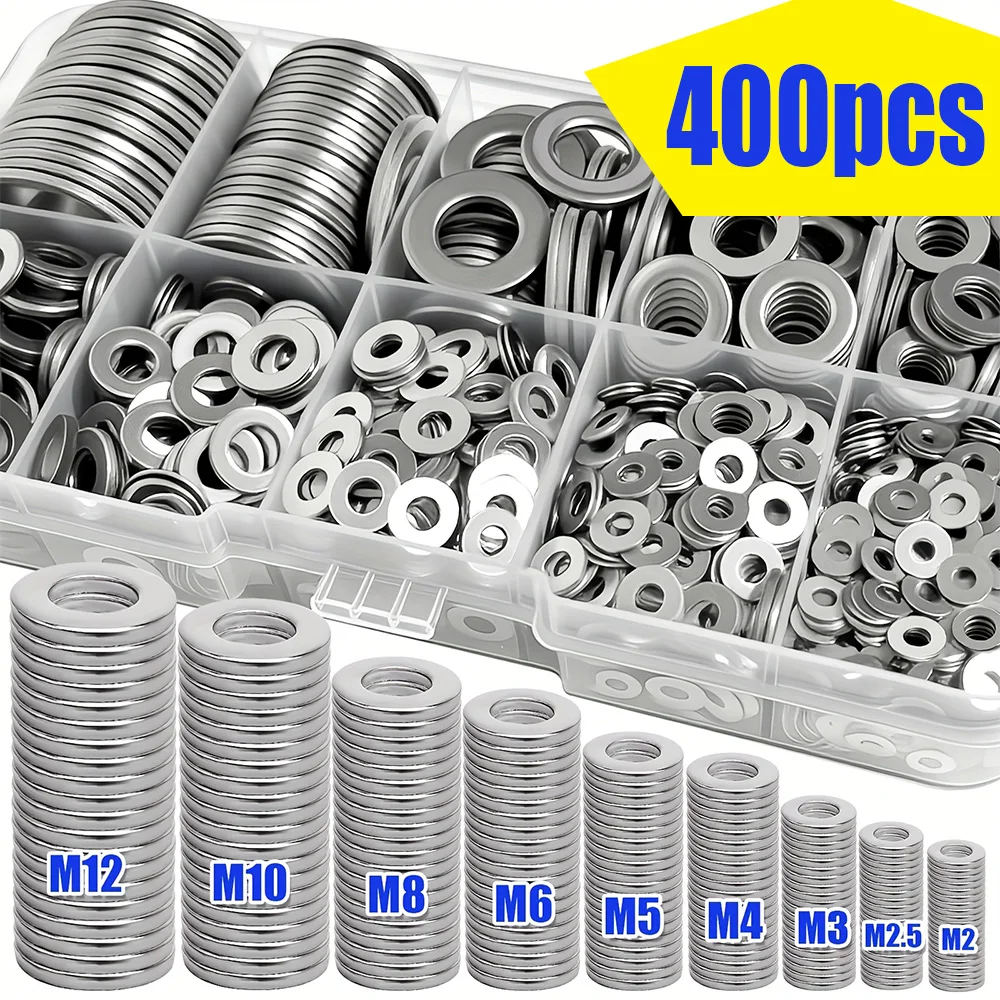 Outdoor Power Washer - 400-delige RVS platte sluitringenset (M2 -