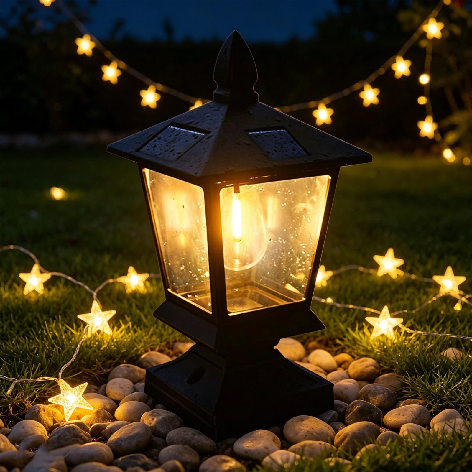 Outdoor Power Post - Waterdichte zonne-tuinlampen voor villa's, binnenplaats, pilaarkopverlichting,