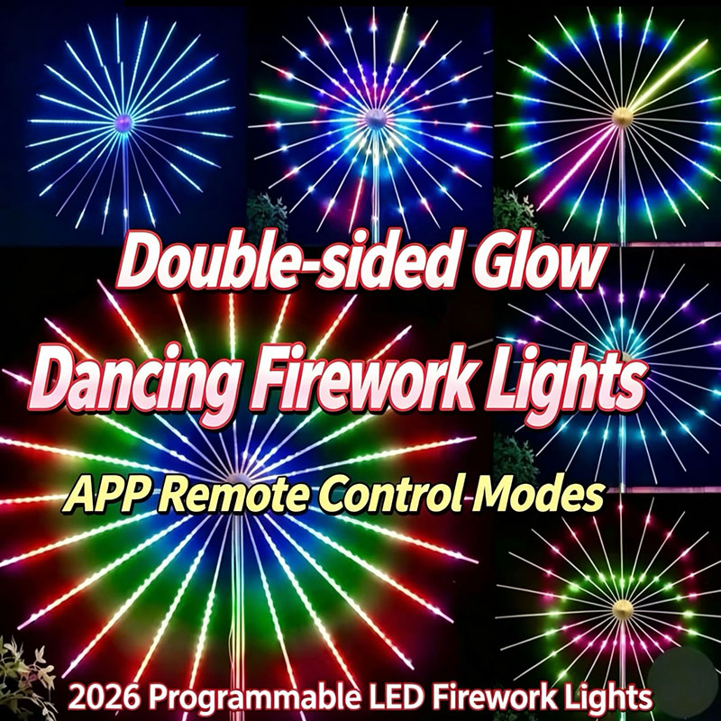 Outdoor Usb Power Strip - USB-aangedreven RGBIC Firework LED-stripverlichting, Bluetooth APP