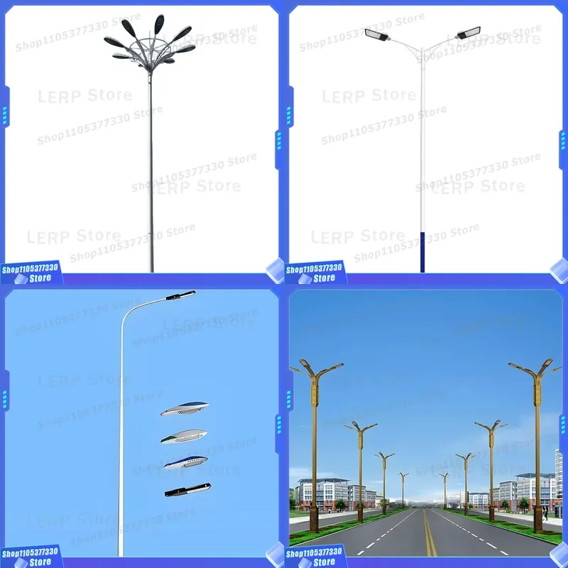Outdoor Power Post - Moderne LED-straatlamp IP65 waterdichte lantaarnpaal met