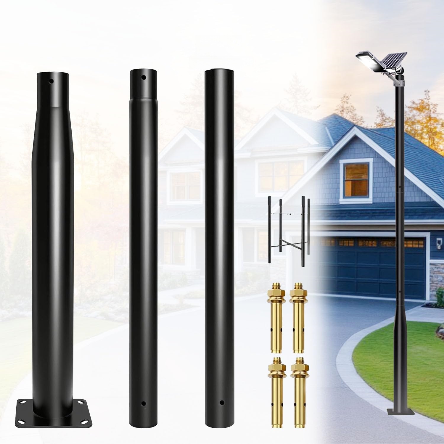 Outdoor Power Post - Universele lichtmastset voor buitengebruik, duurzame lantaarnpaal