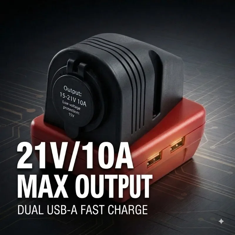 Outdoor Power Adapter Usb - Draagbare stroomadapter voor Makita/Milwaukee/DL 18/20V-accu's, met