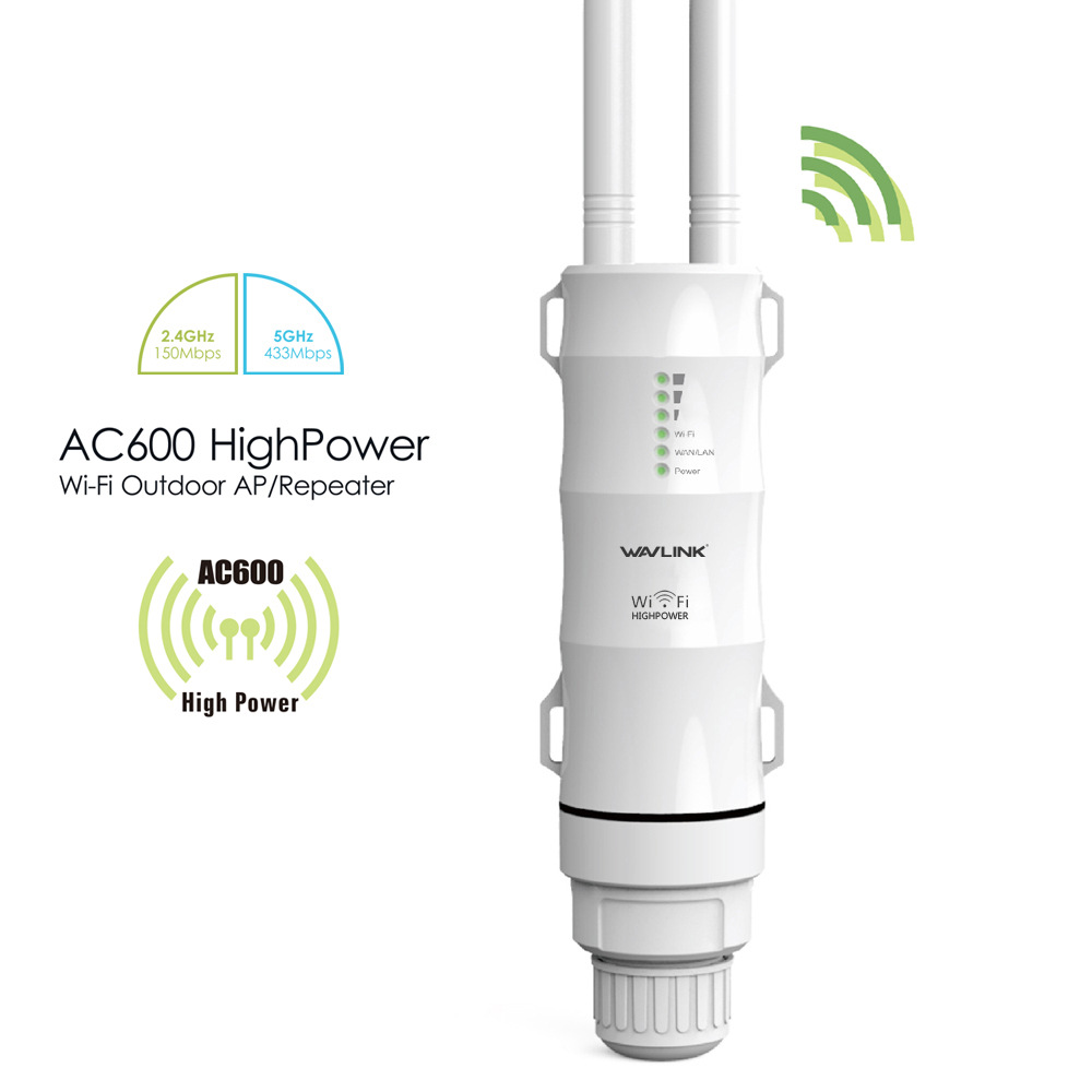 Outdoor Power Post - AC600 Draadloze Waterdichte 3-1 Repeater High