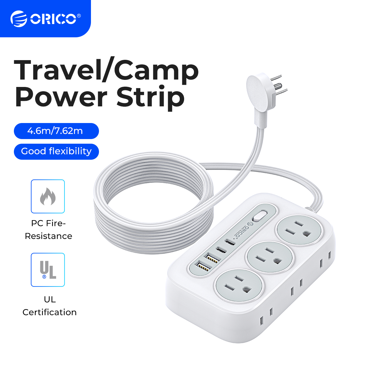 Outdoor Usb Power Strip - Orico Stekkerdoos Met 6 Aansluitingen 2