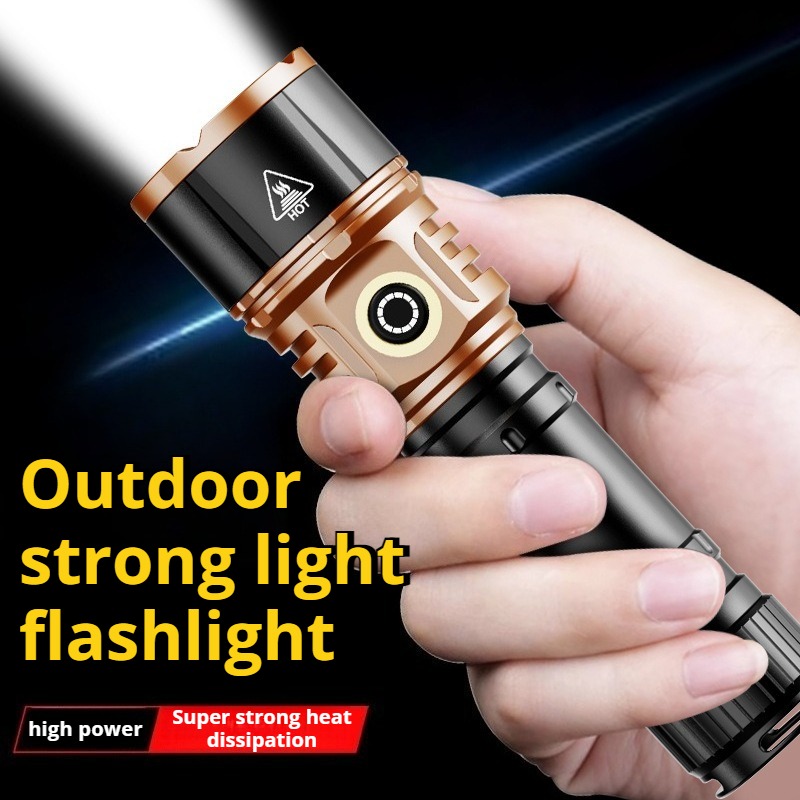 Outdoor Power Lights - Sterk licht, krachtige LED-zaklamp, Type-C oplaadbaar,