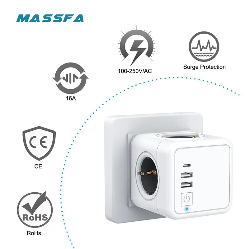 Massfa 4 Eu Ac Stopcontacten S - Outdoor Usb Power Strip recensie en prijs