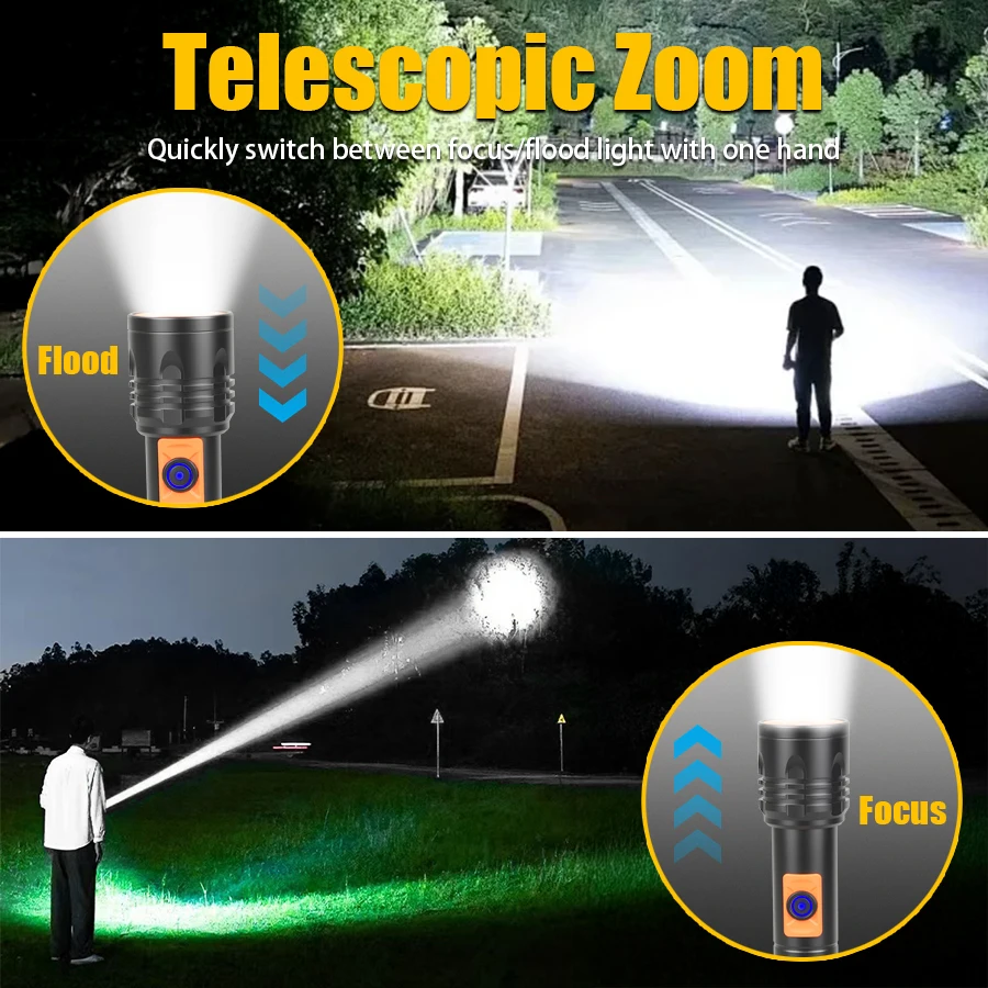 Krachtige LED-zaklamp Oplaadba - Outdoor Power Lights recensie en prijs