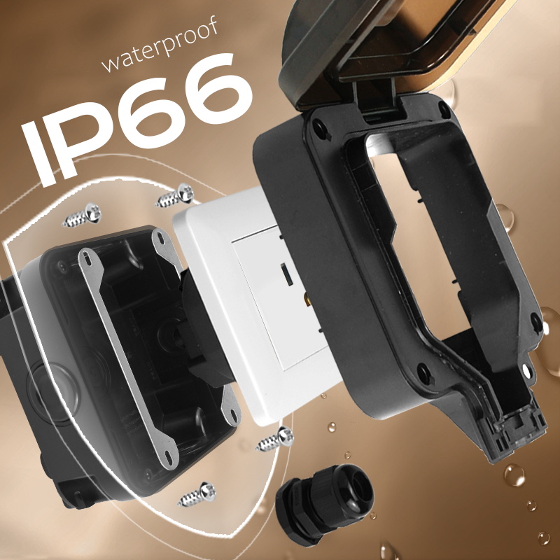 Avoir IP66 waterdichte wandcon - Outdoor Power Plus recensie en prijs