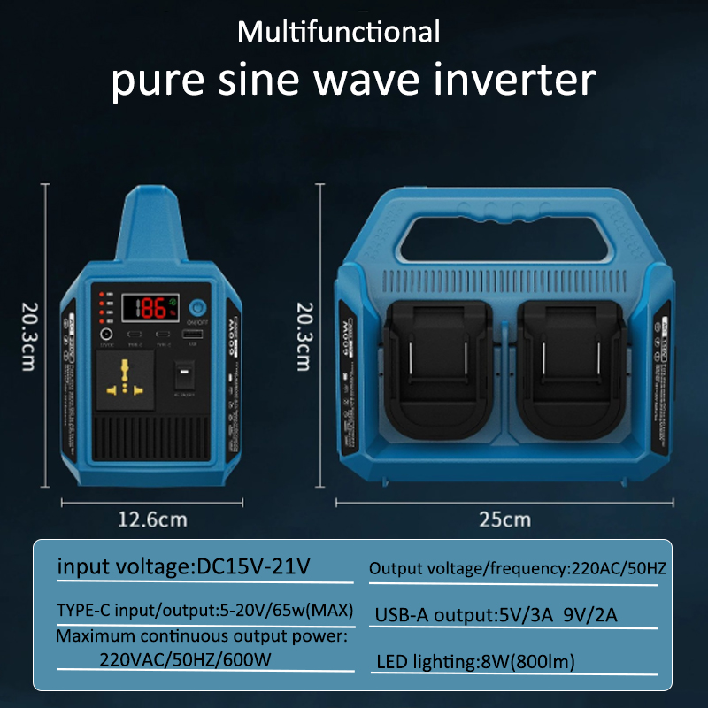 600W Lithium Batterij Inverter - Outdoor Power Adapter Usb recensie en prijs