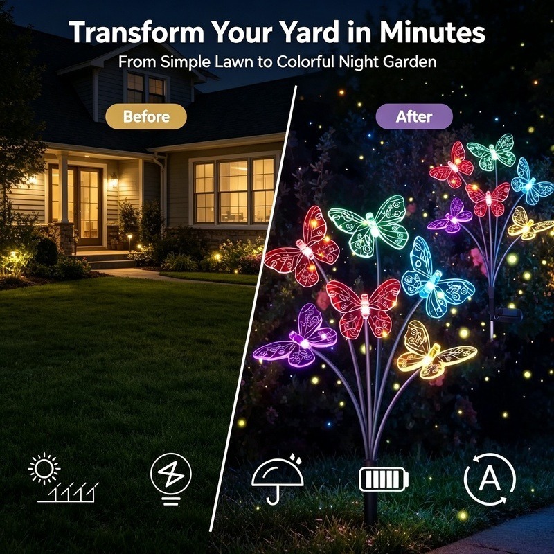 Vlinderlampen op zonne-energie - Outdoor Power Lights recensie en prijs