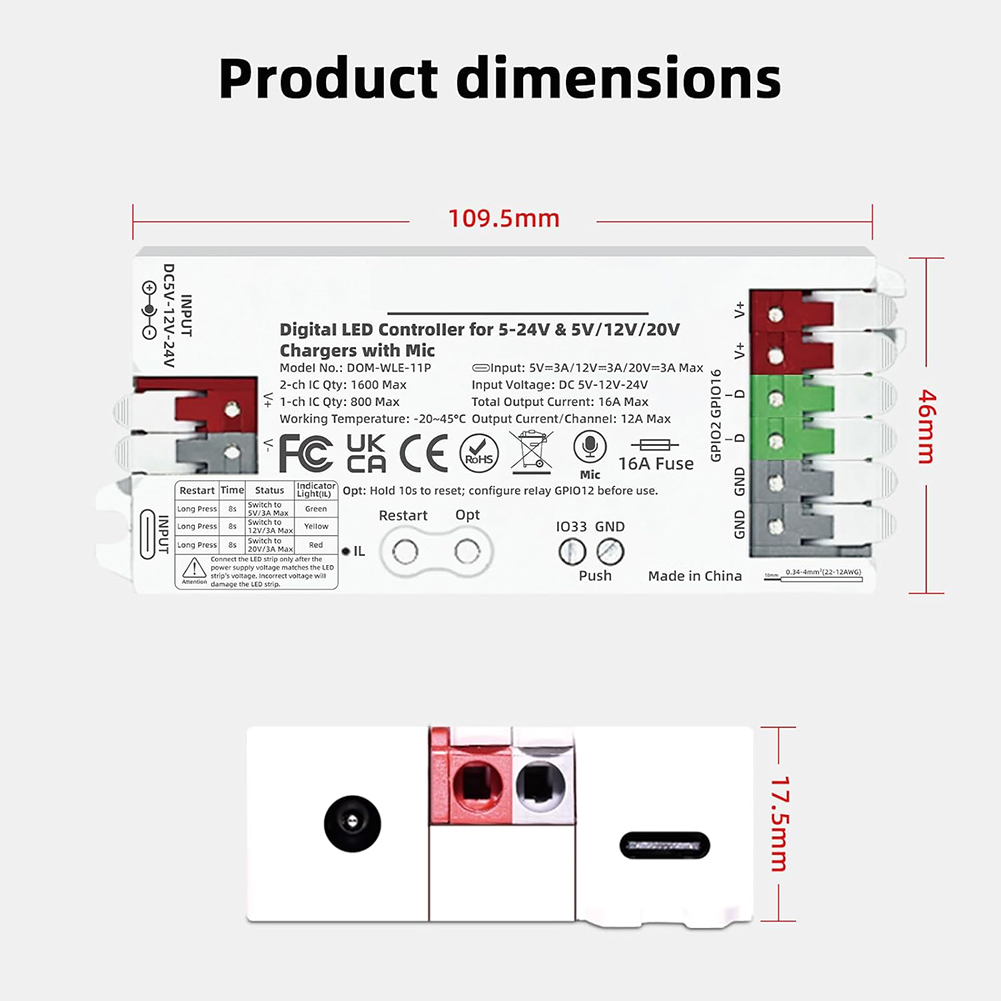 USB-C PD LED-stripcontroller v - Outdoor Usb Power Strip recensie en prijs