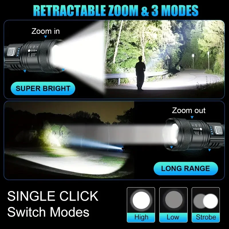 Tactische LED-zaklamp 2000LM U - Outdoor Usb Power Bank recensie en prijs