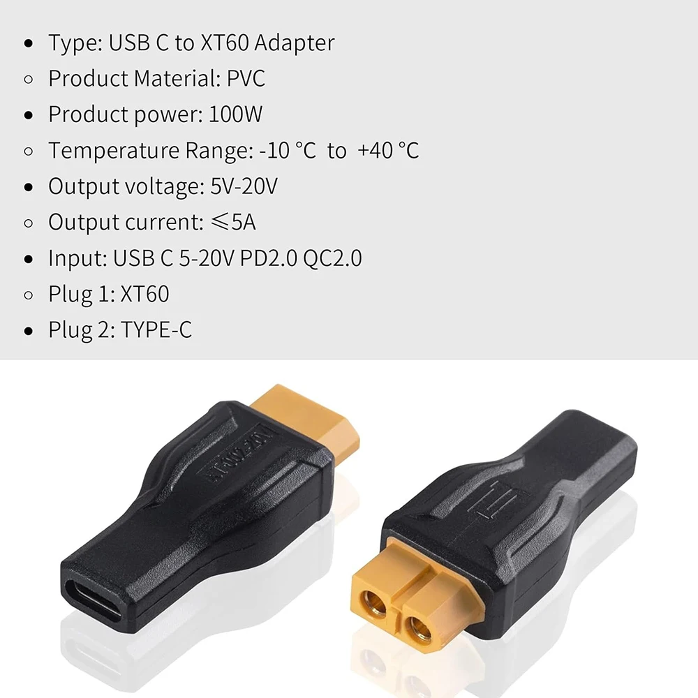 USB C naar XT60 Adapter Conver - Outdoor Power Adapter Usb recensie en prijs