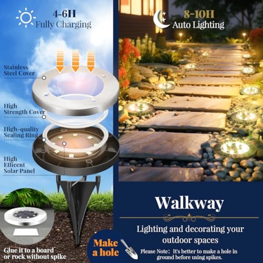 Solar Ground Lights Solar Ligh - Outdoor Power Lights recensie en prijs